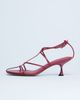 Topshop Topshop Itzia strappy mid heel sandals in red - 2