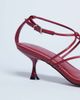 Topshop Topshop Itzia strappy mid heel sandals in red - 3