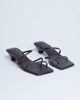 Topshop Topshop Iva strappy kitten heel mules in brown - 3