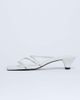 Topshop Topshop Iva strappy kitten heel mules in white - 1