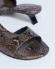 Topshop Topshop Ivee kitten heel mule in natural snake-Multi - 2