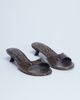 Topshop Topshop Ivee kitten heel mule in natural snake-Multi - 4