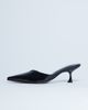 Topshop Topshop Ivette croc patent close toe mules in black - 3