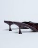 Topshop Topshop Ivette croc patent closed toe mules in burgundy-Red - 2