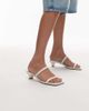 Topshop Topshop Izzy cone heel mules in off white - 1