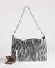 Topshop Topshop Jackson embellished small shoulder bag in silver & gray tiger-Orange - 2