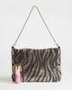 Topshop Topshop Jackson small embellished shoulder bag in chocolate & silver zebra-Black - 2