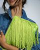 Topshop Topshop Jasmine fringe envelope bag in green - 4