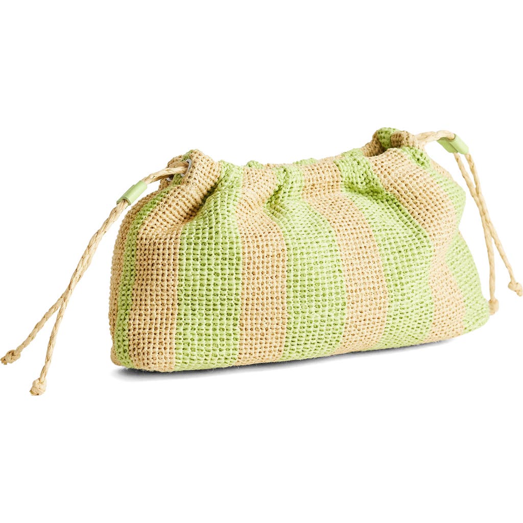 Topshop Topshop Jay Stripe Straw Clutch