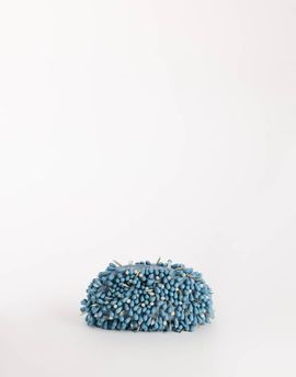 Topshop Topshop Jemma small beaded clutch bag in blue