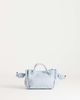 Topshop Topshop Jenny small woven clutch purse in blue suedette - 1