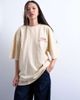 Topshop Topshop jersey graphic stamp back print oversized T-shirt in buttermilk-Yellow - 2