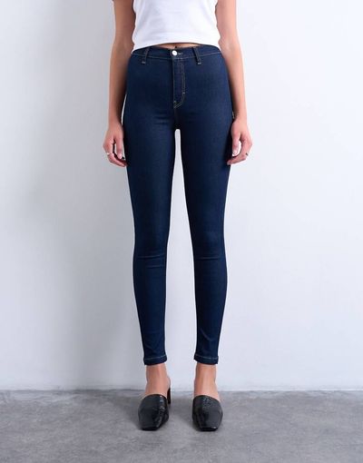 Topshop Topshop Joni high rise skinny jeans in indigo rinse-Blue