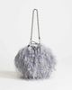 Topshop Topshop Juliet small fringed grab bag in gray - 1