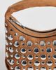 Topshop Topshop Juno small studded grab bag in tan-Brown - 3