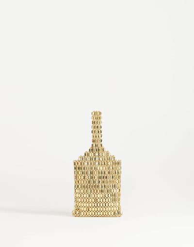 Topshop Topshop Junoe small beaded wristlet purse in gold tone