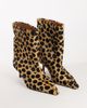 Topshop Topshop Kai super wide heeled ankle boot in leopard pony hair on real leather-Multi - 2