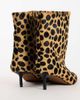 Topshop Topshop Kai super wide heeled ankle boot in leopard pony hair on real leather-Multi - 4