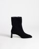 Topshop Topshop Kali real suede heeled ankle boots in black - 1