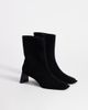 Topshop Topshop Kali real suede heeled ankle boots in black - 2