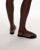 Topshop Topshop Kali strappy flat sandals in black - 1