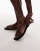Topshop Topshop Kali strappy flat sandals in black - 4