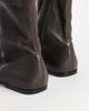 Topshop Topshop Kameron real leather flat ankle boots in chocolate-Brown - 4
