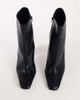 Topshop Topshop Karter curved heel ankle boots in black stretch faux leather - 4