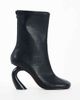 Topshop Topshop Kendal structured heel sock boot in black - 1