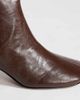 Topshop Topshop Kenna block heel ankle boots in chocolate-Brown - 3