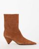 Topshop Topshop Kiki cone heel ankle boots in chestnut suede-Brown - 1