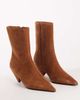 Topshop Topshop Kiki cone heel ankle boots in chestnut suede-Brown - 2