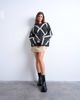Topshop Topshop knit argyle sweater in charcoal-Gray - 2