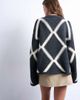 Topshop Topshop knit argyle sweater in charcoal-Gray - 4