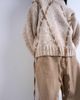 Topshop Topshop knit argyle sweater with leather strap detail in brown-Neutral - 2