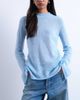 Topshop Topshop knit back cut out top in blue-pink - 4