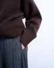 Topshop Topshop knit chunky all-needle clean crew sweater in chocolate-Brown - 3