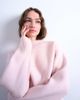 Topshop Topshop knit chunky all-needle clean crew sweater in pink - 1