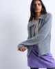 Topshop Topshop knit collar zip ring cardi in gray - 1