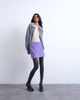Topshop Topshop knit collar zip ring cardi in gray - 2