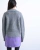 Topshop Topshop knit collar zip ring cardi in gray - 4