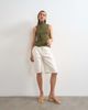 Topshop Topshop knit drape scarf detail top in khaki-Multi - 2