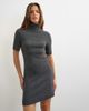 Topshop Topshop knit funnel neck yoke detailing mini dress in charcoal-No color - 2