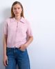 Topshop Topshop knit half sleeve collared cardigan in light pink - 1