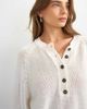 Topshop Topshop knit Henley T-shirt in ivory-White - 3