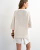 Topshop Topshop knit Henley T-shirt in ivory-White - 4