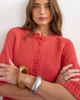 Topshop Topshop knit Henley T-shirt in red - 3