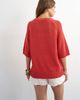 Topshop Topshop knit Henley T-shirt in red - 4