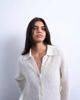 Topshop Topshop knit lofty collared cardigan in ecru-White - 1