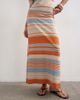 Topshop Topshop knit maxi striped skirt in blue multi - part of a set-Neutral - 2